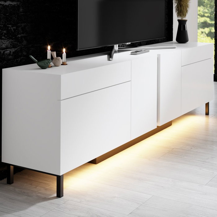 Hanah Home Paris Soporte para TV Blanco con Iluminación LED